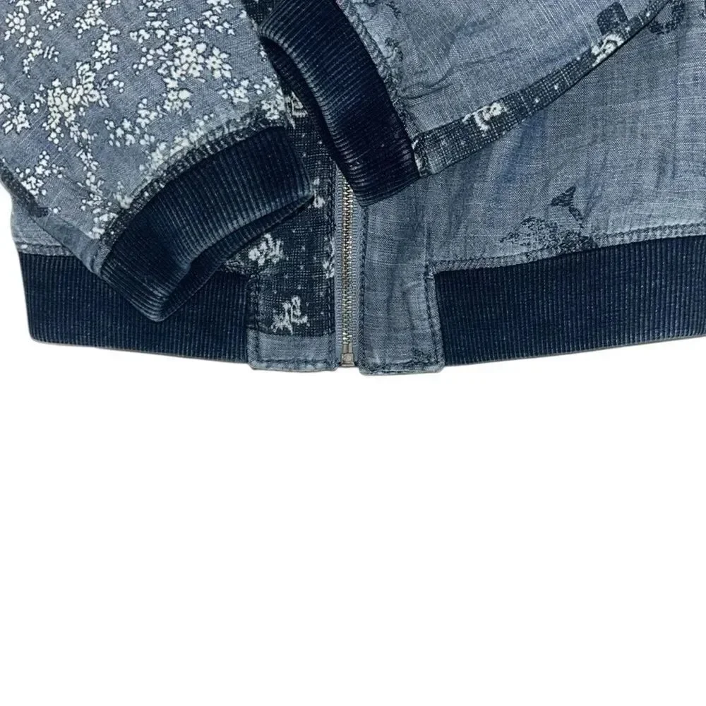 Gap Toddler Blue Bomber Patchwork Jacket(Size 2yrs)